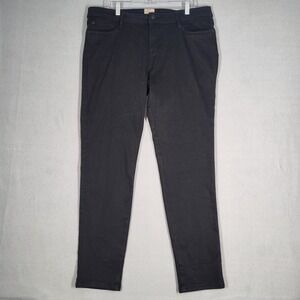 Weatherproof Vintage Pants Women's 14 Black Cotton Skinny Stretch Casual NWT